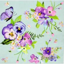 Serwetka decoupage seria DAISY bratki 33x33cm